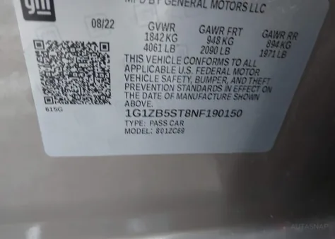 1G1ZB5ST8NF190150